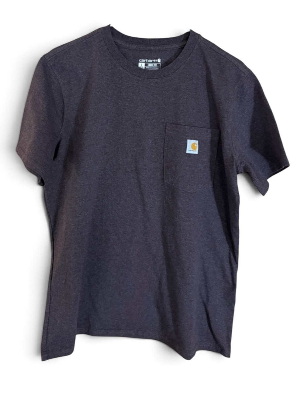 Carhartt Purple Loose Fit Crewneck Logo Short Sleeve Pocket Tee
